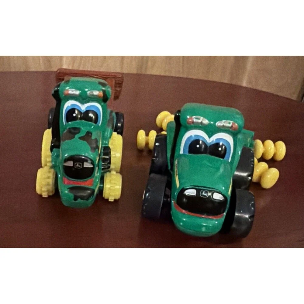 Ertl John Deere Chunky Kids Toddler Toy Corey Combine & Tractor Green Yellow GUC